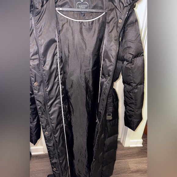 1 Madison Luxe Women's Down-Filled Coat with Front Vestee Black Size Large - Picture 6 of 13
